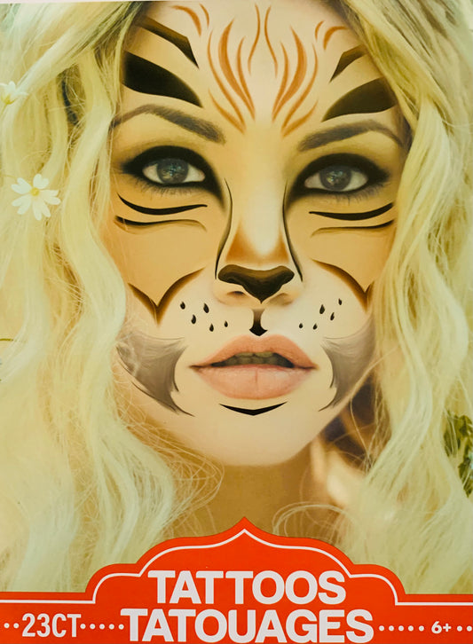 Lion Temporary Tattoos Costume