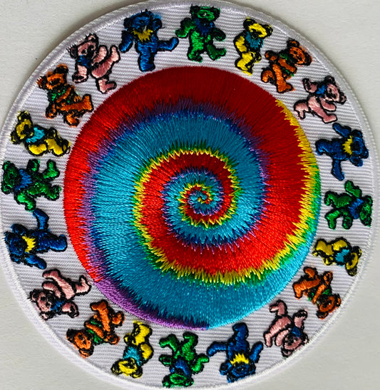 Grateful Dead Bears Spiral Patch